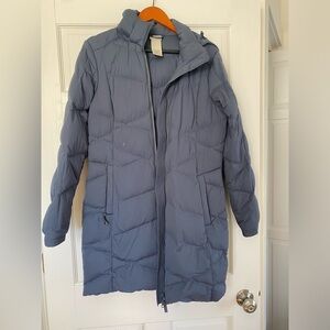 L.L. Bean Women’s blue full zipper down puffer.